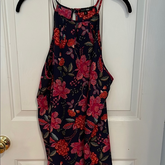 Navy Floral Halter top - Picture 1 of 10